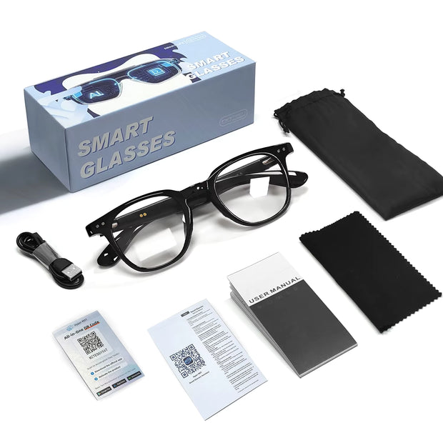 Gafas Inteligentes AI GPT Traductor Negro/Azul